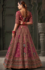 Exclusive Pink Shaded bridal embroidery lehenga | Indian Wedding Wear