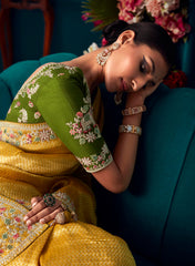 Premium Pure silk contrasting designer saree | silk saree