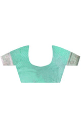 Handloom weaving designer satin silk saree with detailed indian inspired design