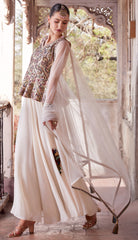 Premium Georgette sharara dress with detailed embroidery