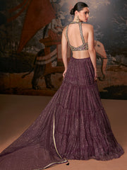 Designer lehenga on banglori silk blouse and pure organza silk with detailed embroidery