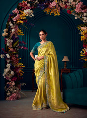 Premium Pure silk contrasting designer saree | silk saree