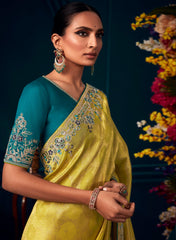 Premium Pure silk contrasting designer saree | silk saree