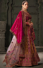 Exclusive Rani Shaded bridal embroidery lehenga | Indian Wedding Wear