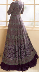 Designer Dark Wine shaded unique Lehenga With Shrug on Georgette Fabric with foil and embroidered work | designer dress | Bollywood Dress