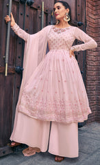 Exclusive salwar suit Detailed embroidery light shaded contrasting suit