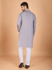 Grey Heavy Sequence Work Designer Kurta