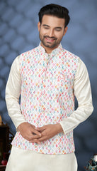 Latest lukhnawi kurta on cotton with detailed digital print and sequance work