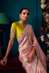 Premium Pure silk contrasting designer saree | silk saree