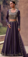 Exclusive designer pure chinon lehenga with detailed embroidery and latest design