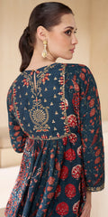 Latest designer dress on pure Fabric with deatiled indian inspired floral print designer dress