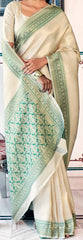 Pure Kanjivaram pastel green light shaded weaving silk hanloom saree with contrasting dark border