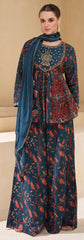 Latest designer dress on pure Fabric with deatiled indian inspired floral print designer dress