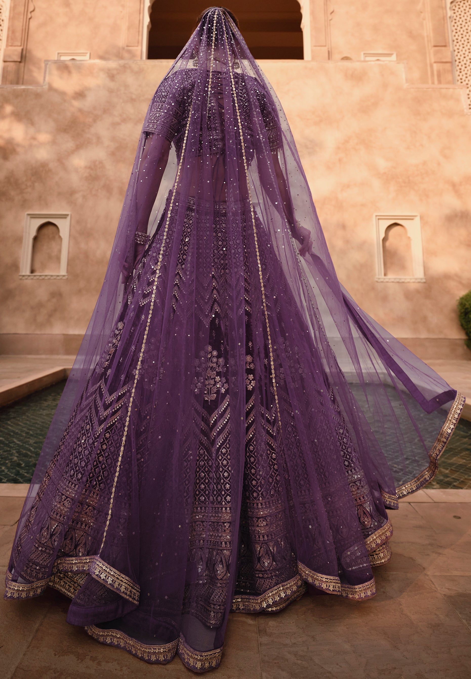 Designer pure viscose with hand work, detailed embroidery lehenga