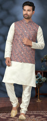 Latest lukhnawi kurta on cotton with detailed digital print and sequance work