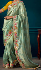 Premium Pure silk contrasting designer saree | silk saree