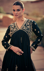 Pure Chinon exclusive dress with detailed Embroidered dress