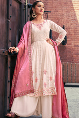 Exclusive salwar suit Detailed embroidery light shaded contrasting suit