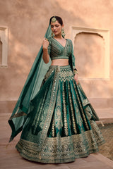 Designer pure viscose with hand work, detailed embroidery lehenga