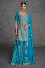 Pure Georgette dress with detailed embroidery for all occasion