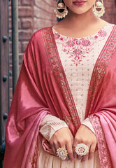 Exclusive salwar suit Detailed embroidery light shaded contrasting suit