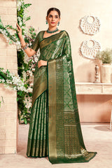 Exclusive designer dark shaded pure silk shimmer shiny saree soft fabric