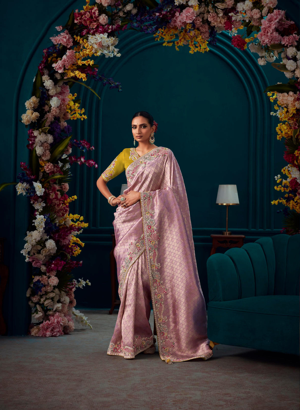 Premium Pure silk contrasting designer saree | silk saree