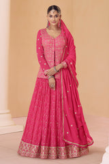 Pure Georgette designer outfit  with detailed embroidery