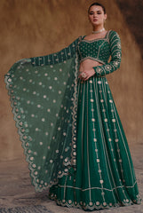 Exclusive designer pure chinon lehenga with detailed embroidery and latest design