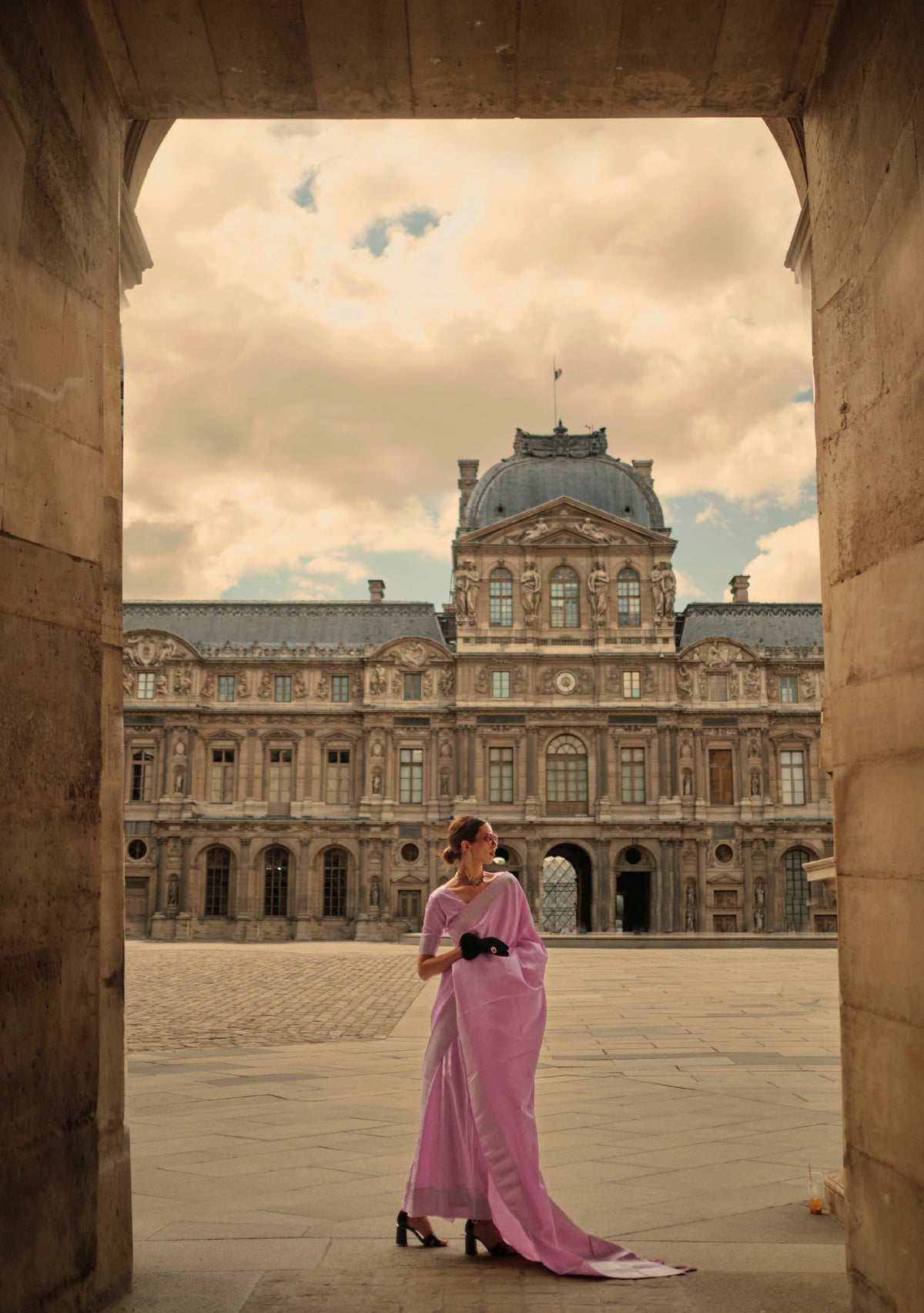 Exclusive light pink  shaded designer pure satin handloom weaving saree | weaved saree