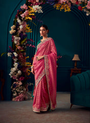 Premium Pure silk contrasting designer saree | silk saree