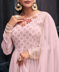 Exclusive salwar suit Detailed embroidery light shaded contrasting suit