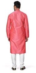 Light pink Traditional Designer Silk Kurta with Mirror Work for all occasion | kurta pajama