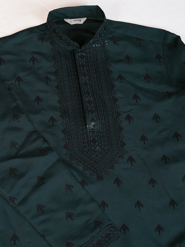 Green Heavy Sequence Work Designer Kurta