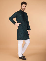 Green Heavy Sequence Work Designer Kurta