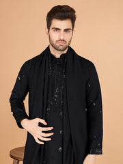 Black Heavy Sequence Work Designer Kurta