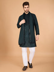 Green Heavy Sequence Work Designer Kurta