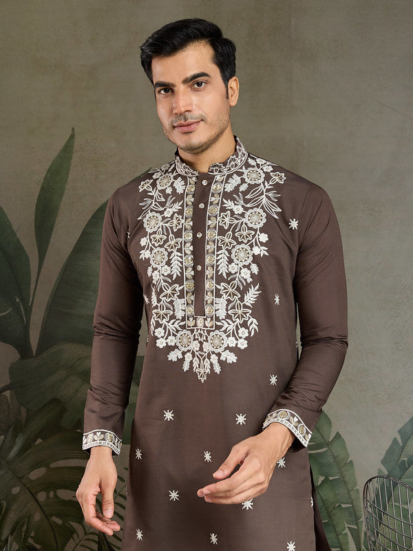 Designer Brown Kurta with Embroidery work