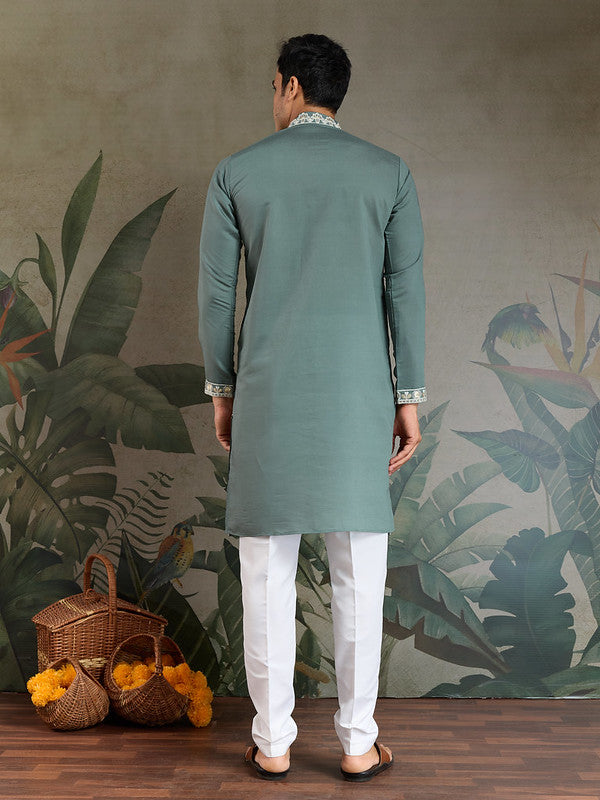Designer Mens Kurta with Embroidery Work