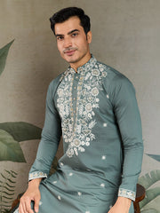 Designer Mens Kurta with Embroidery Work