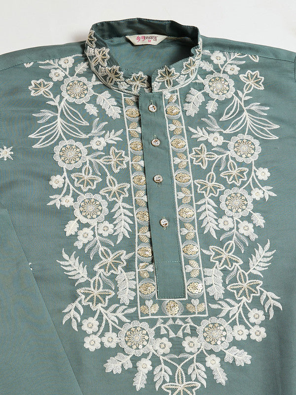 Designer Mens Kurta with Embroidery Work