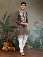 Designer Brown Kurta with Embroidery work