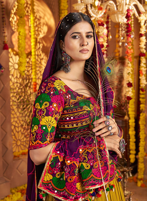 Green Full Flaire Lehenga with Designer Blouse and Dupatta