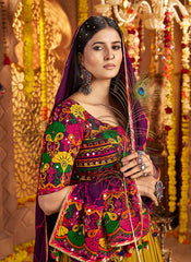 Green Full Flaire Lehenga with Designer Blouse and Dupatta