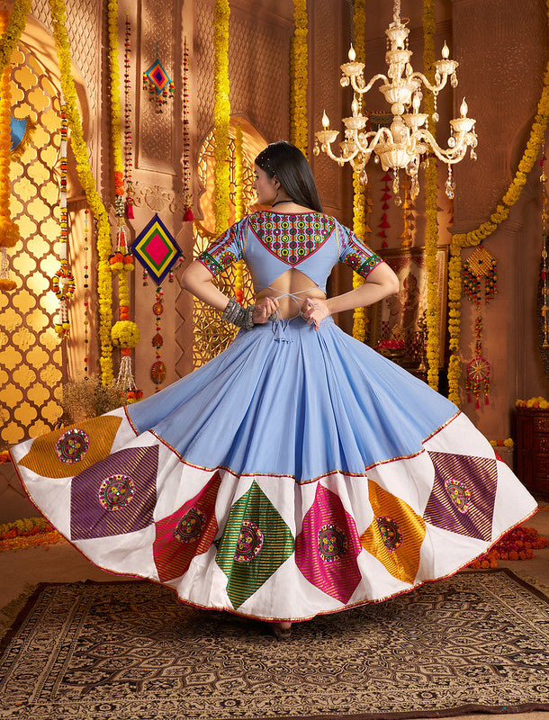 Blue Full Flaire Designer Lehenga