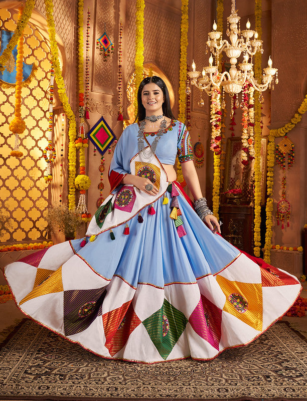 Blue Full Flaire Designer Lehenga