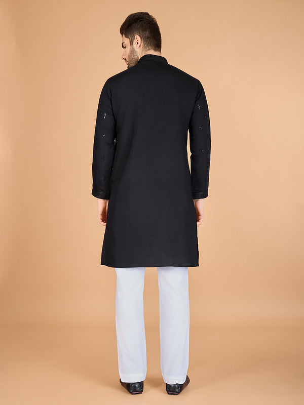 Black Heavy Sequence Work Designer Kurta