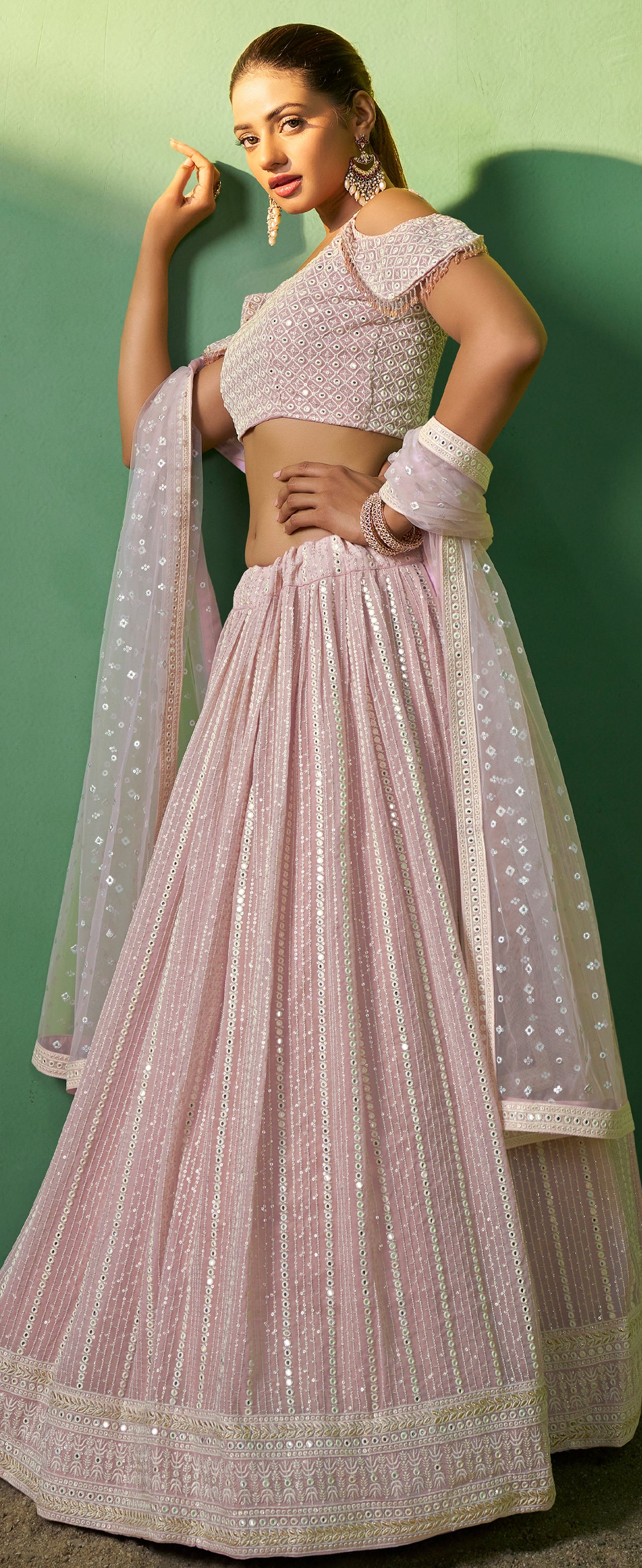 Designer georgette with sequence and embroidery lehenga | bollywood lehenga