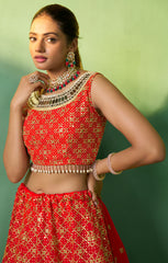 Designer Red georgette with sequence and embroidery lehenga | bollywood lehenga